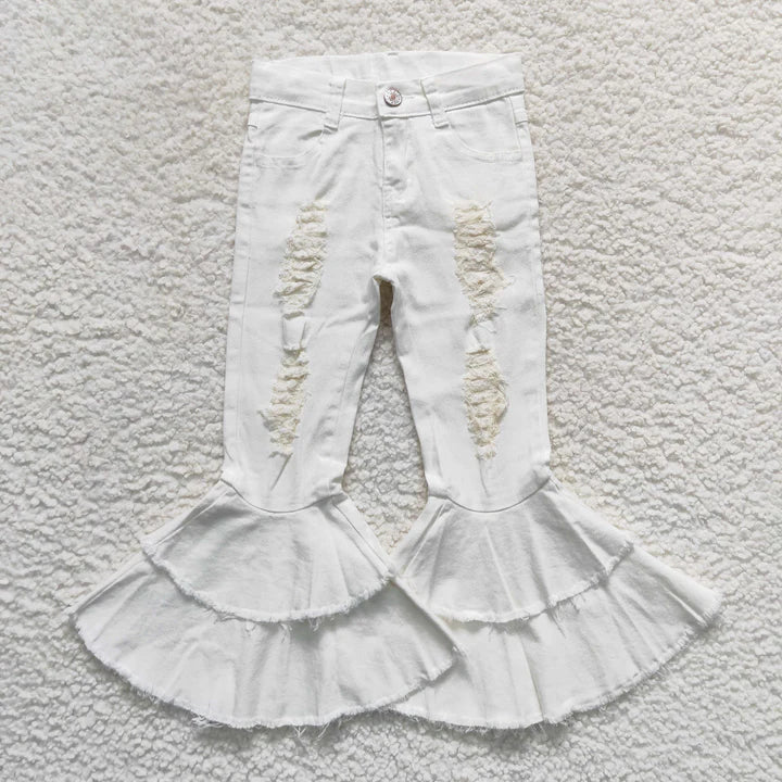 White Denim Double Bells