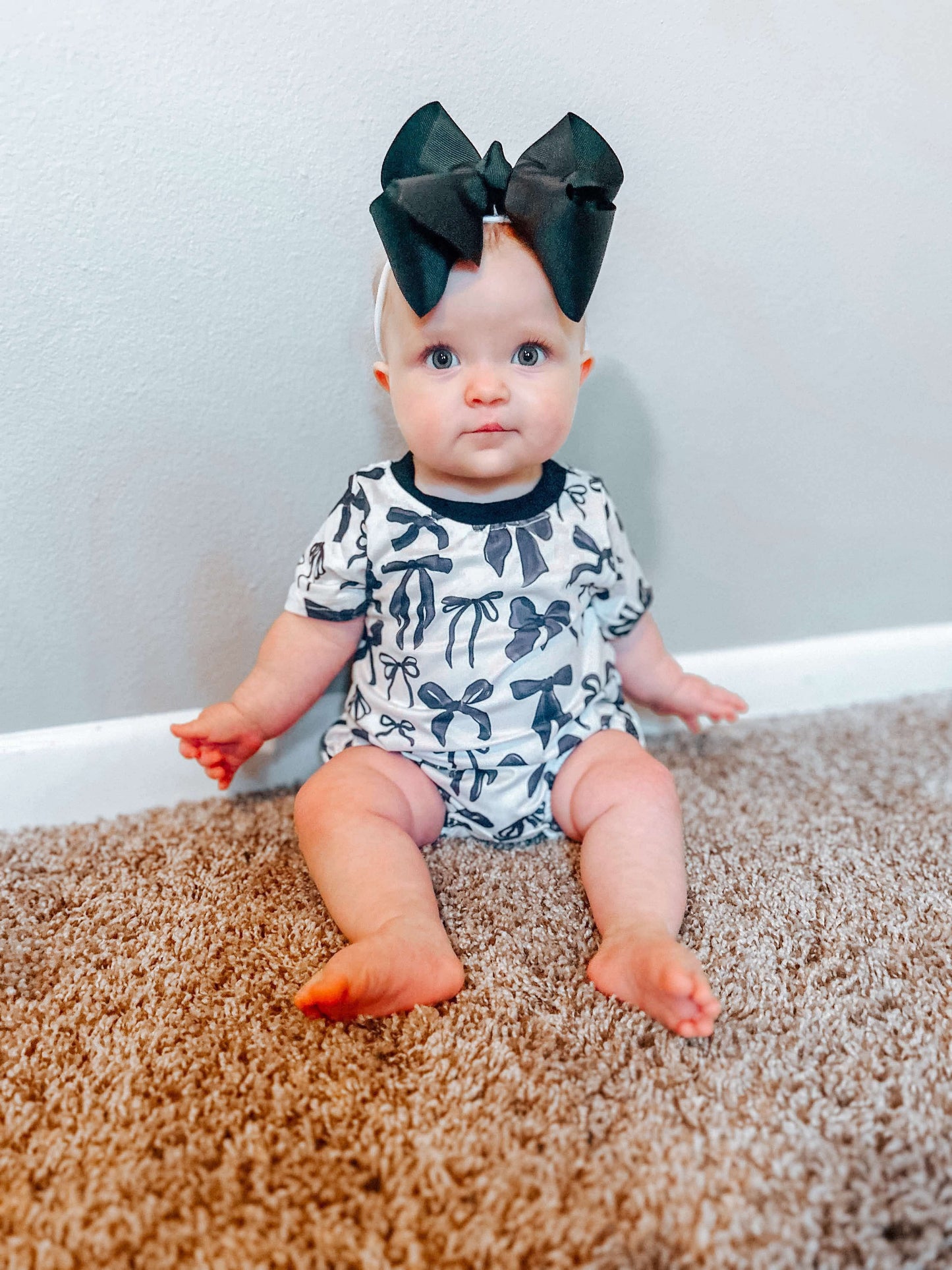 Black Bow Romper