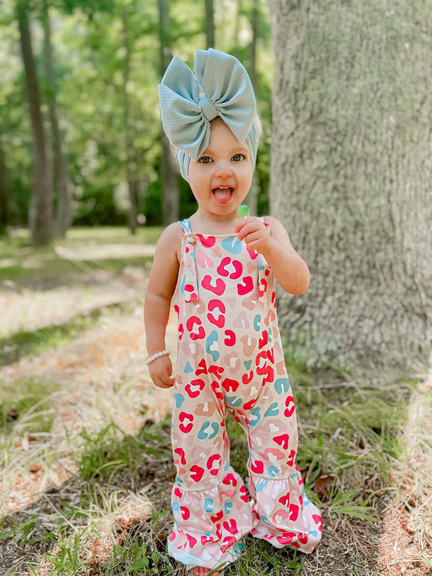 Leopard Overall Romper