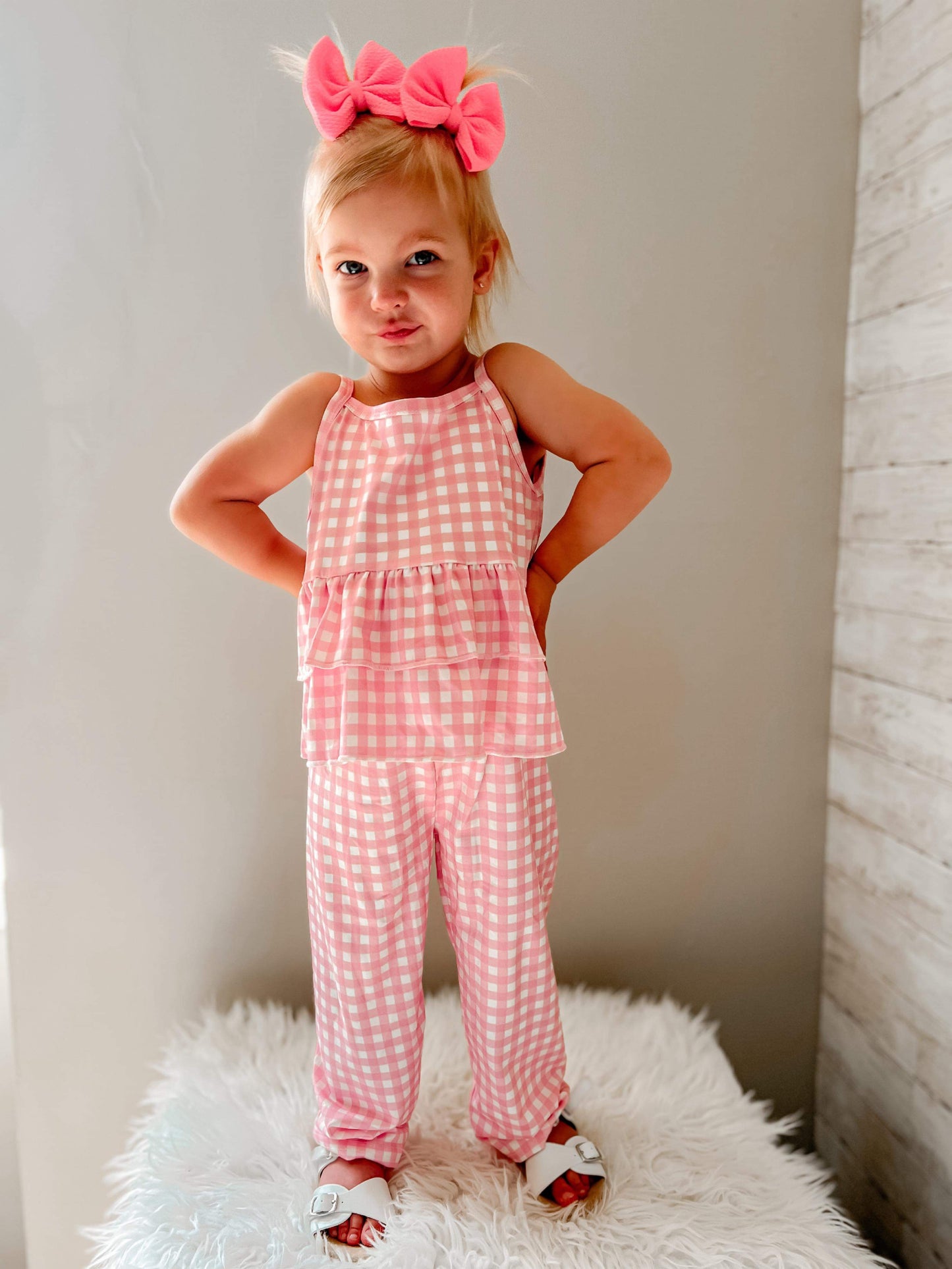 Pink Plaid Set