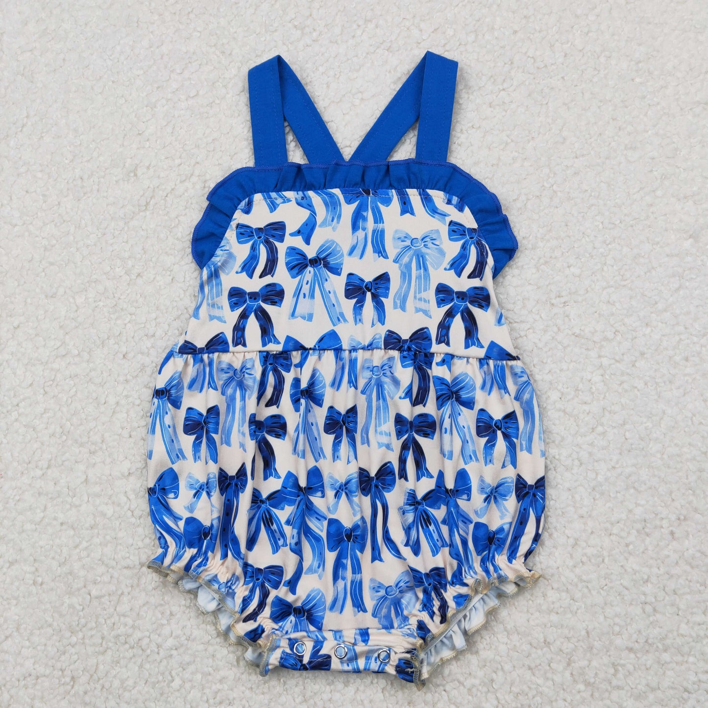 Blue Bow Romper