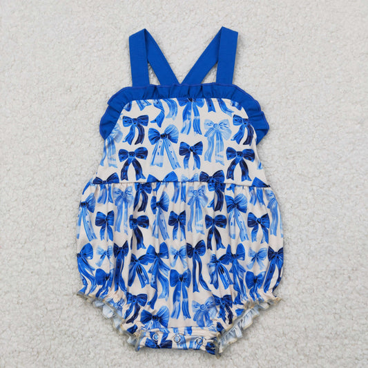 Blue Bow Romper