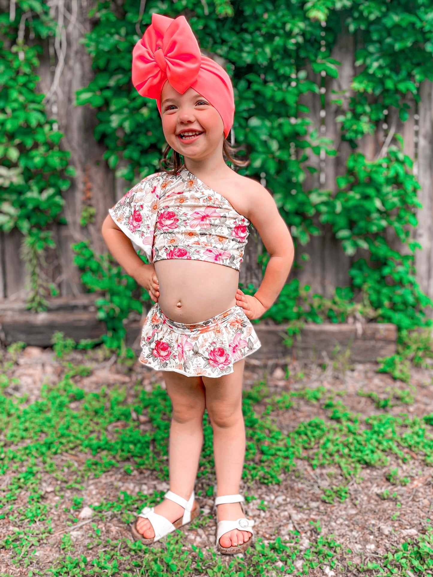 Floral Skirted Bummie Set