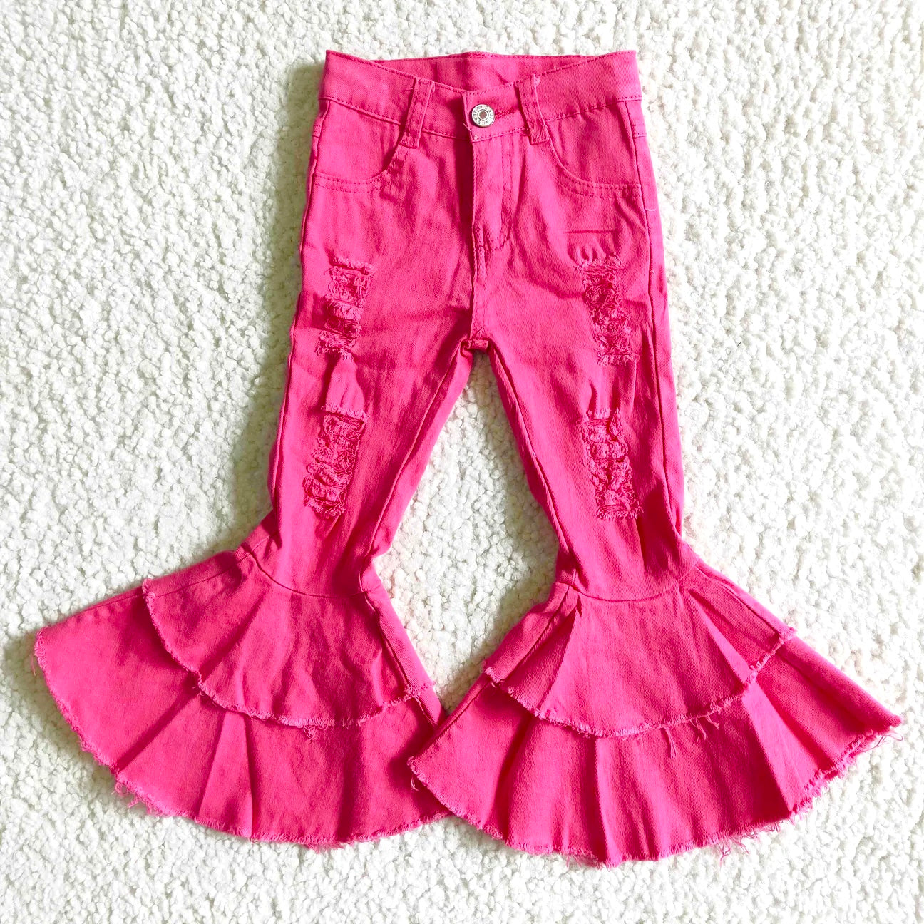 Hot Pink Denim Bells