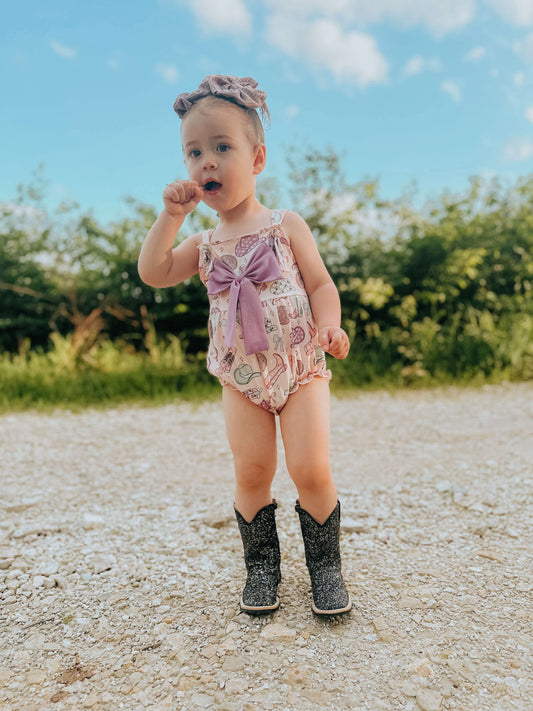 Western Bow Romper
