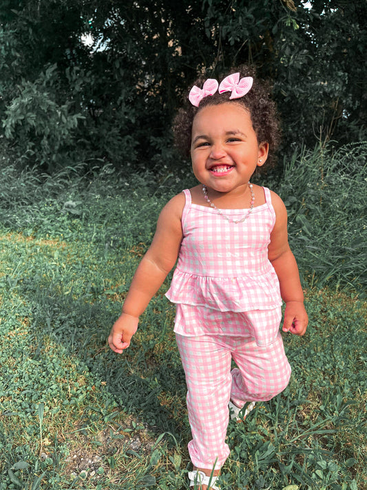 Pink Plaid Set