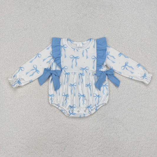 Blue Bow Romper