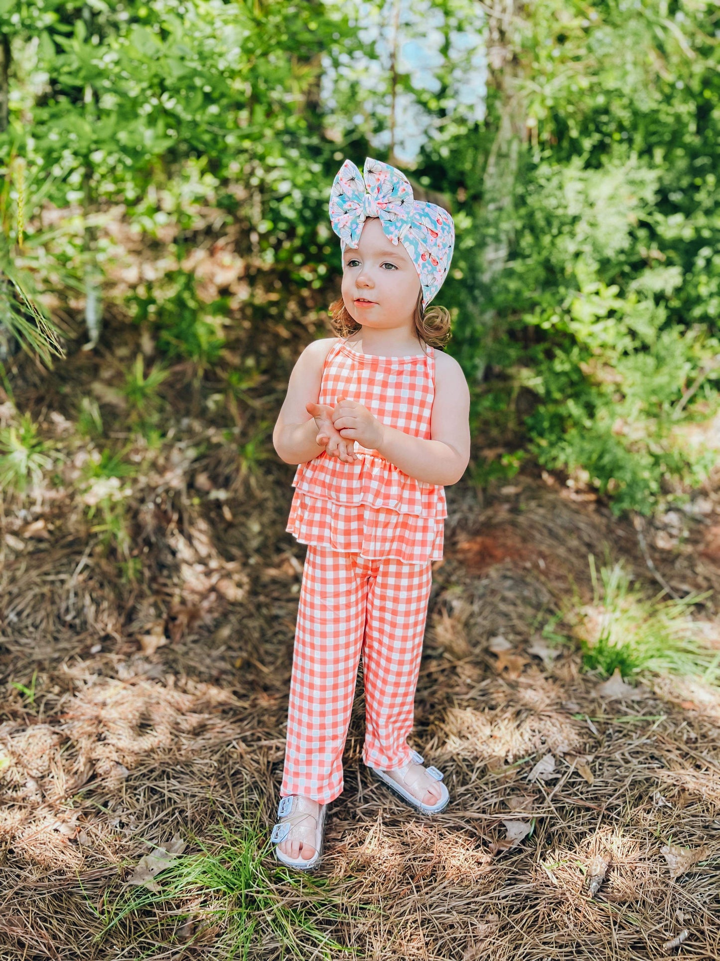 Orange Plaid Set
