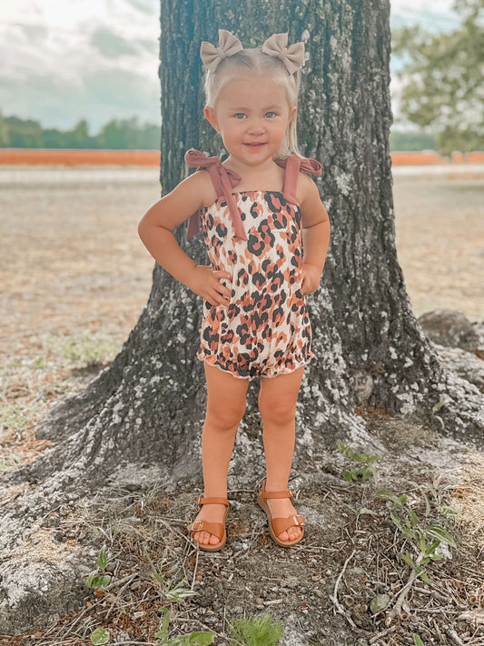 Cheetah Tie Romper