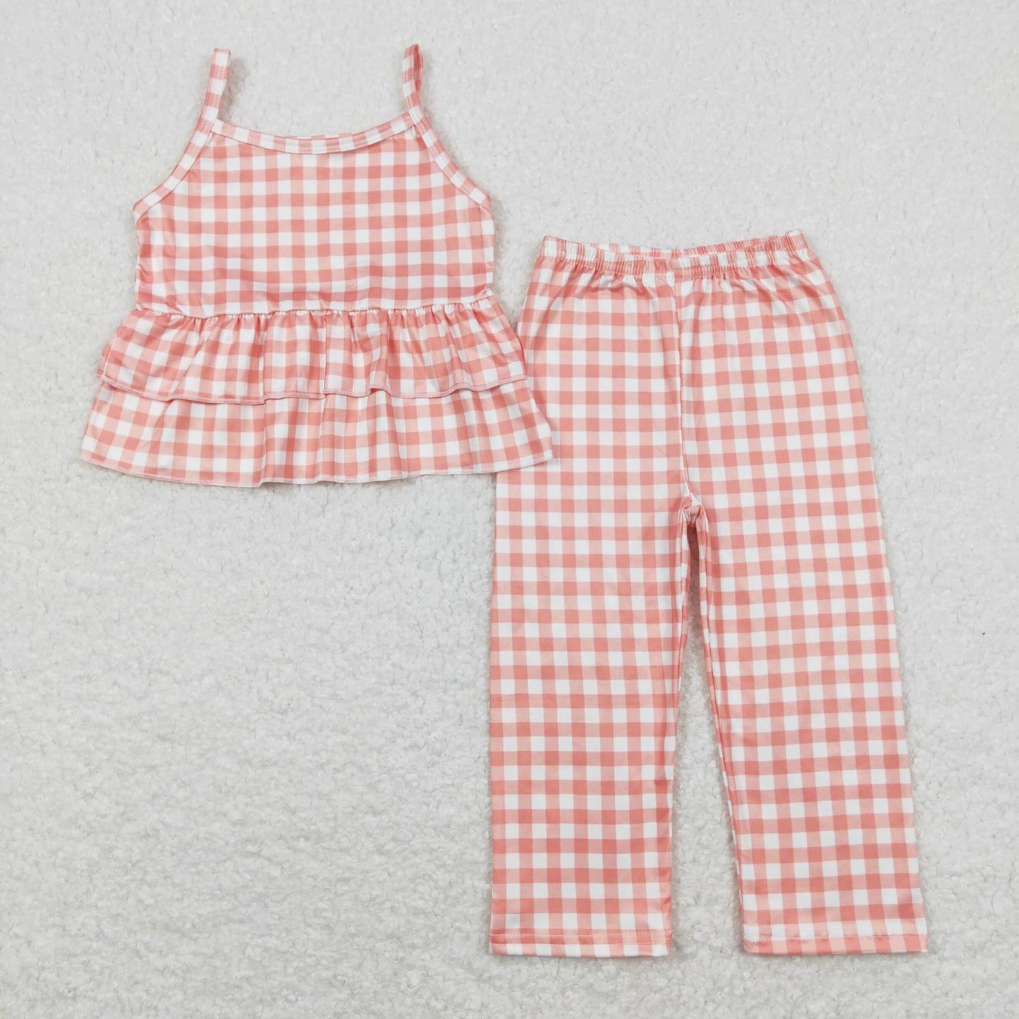 Orange Plaid Set