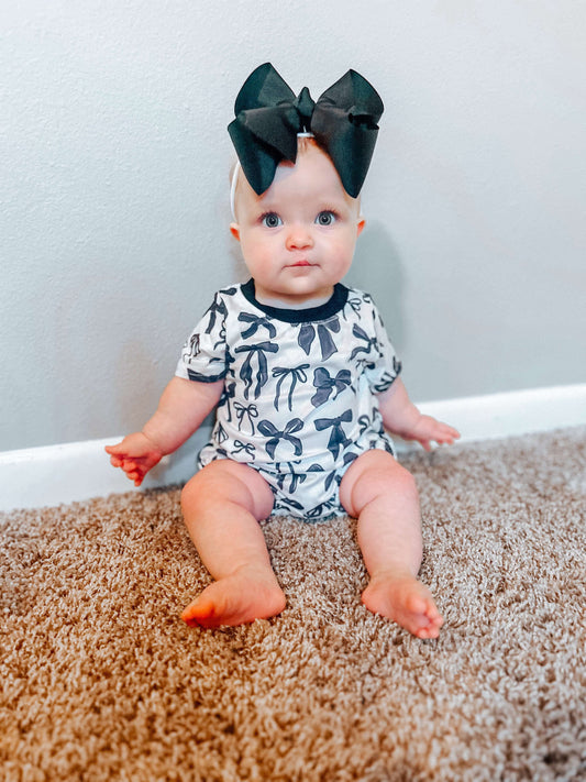 Black Bow Romper